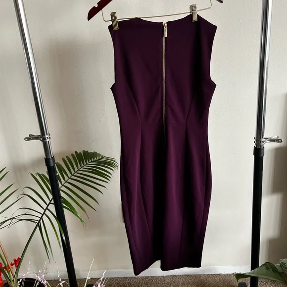 fitted lace wedding dress Calvin Klein Womens Petites Chiffon Shift Dress Purple 0P at Amazon Women's  Clothing store main image 1